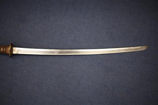 A Japanese WWII naval katana,